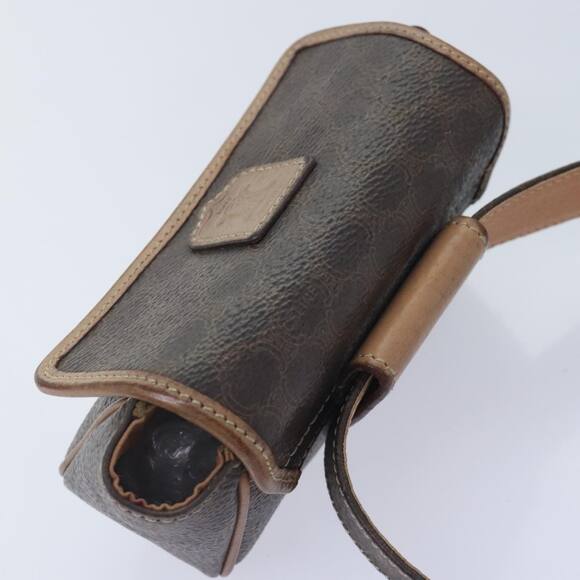 CELINE Macadam Canvas Waist Bag Pvc Leather Brown Gold - Picture 6 of 16